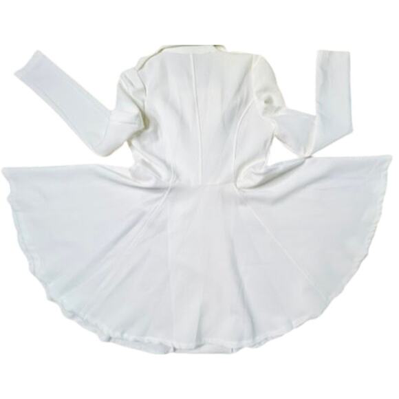 Windsor Military Double Breasted Long Coat SMALL Full Circle Vanilla Girl NWT - Picture 9 of 13